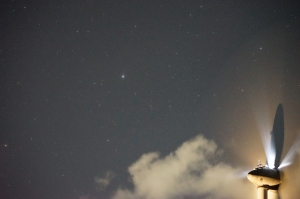 仁賀保高原でレモン彗星を探す